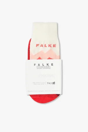 Falke Womens Tiks Explore Crest Geometric-Print Woven-Blend Socks