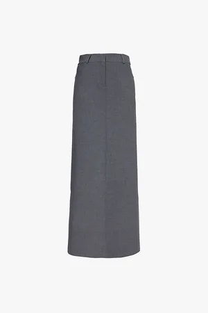 The Frankie Shop Womens Malvo Straight-Cut Wool-Blend Maxi Skirt