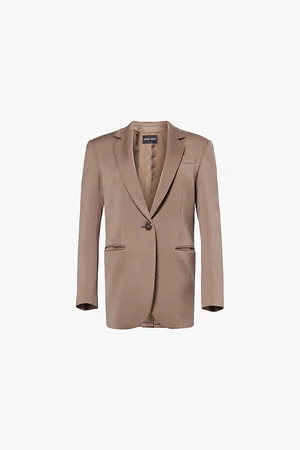 Giorgio Armani Womens Single-Breasted Regular-Fit Silk Blazer