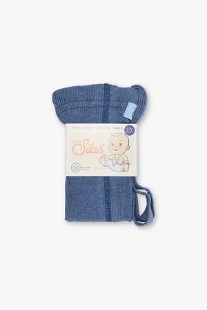 Silly Silas Retro Footless Ribbed Cotton Knitted Tights 6 Months-3 Years