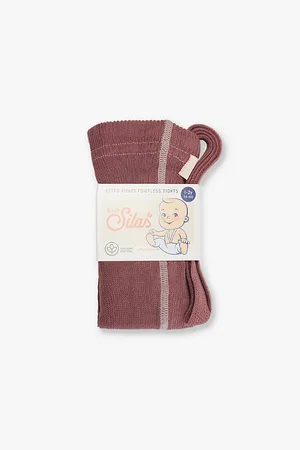Silly Silas Retro Footless Ribbed Organic-Cotton Knitted Tights 6 Months-3 Years