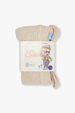 Silly Silas Hippy Footless Ribbed Organic-Cotton Knitted Tights 6 Months-3 Years