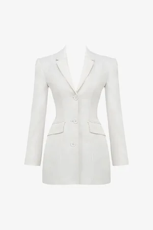 House Of Cb Womens Amia Woven Blazer Mini Dress