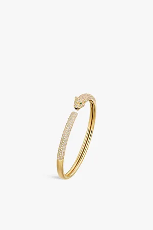 Cartier Panthère De 18ct Yellow-Gold, 0.01ct Emerald, 0.02ct Onyx and 2.33ct Diamond Bracelet