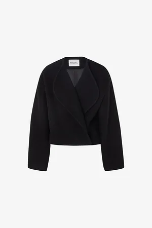 By Malina Womens Elia Cropped Wool Jacket