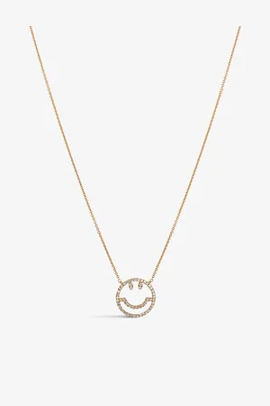 Roxanne First Have A Nice Day 14ct Rose-Gold and 0.17ct Diamond Necklace