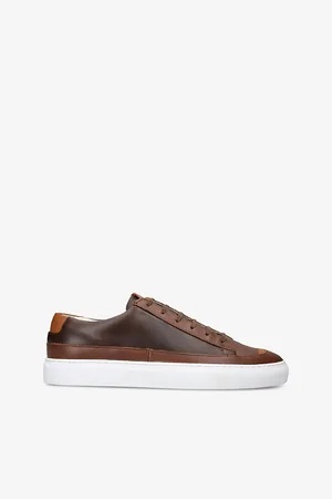 GRENSON Mens D-Stock Recycled-Leather Low-Top Trainers
