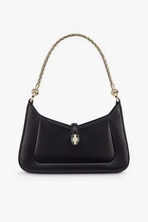 Bvlgari Womens Serpenti Baia Small Leather Shoulder Bag