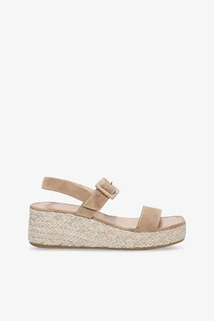 The White Company Womens Contrast-Wedge Suede Espdarilles