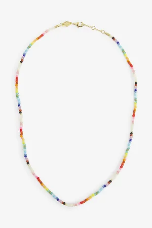 Anni Lu Womens Nuana 18ct Yellow Gold-Plated Brass and Beaded Necklace