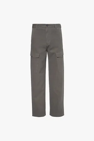 Belstaff Mens Dispatch Cargo Buttoned-Pockets Straight-Leg Mid-Rise Trousers