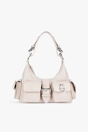 The Kooples Womens Amelia Chain-Handle Leather Shoulder Bag