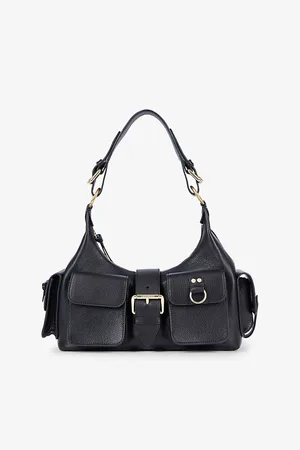 The Kooples Womens Amelia Multi-Pocket Leather Shoulder Bag