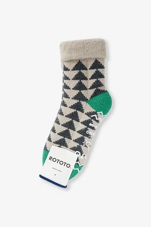 RoToTo Mens Comfy Room Sankaku Knit Socks