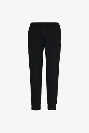 Emporio Armani Mens Drawstring-Waistband Tapered-Leg Relaxed-Fit Stretch-Woven Jogging Bottoms