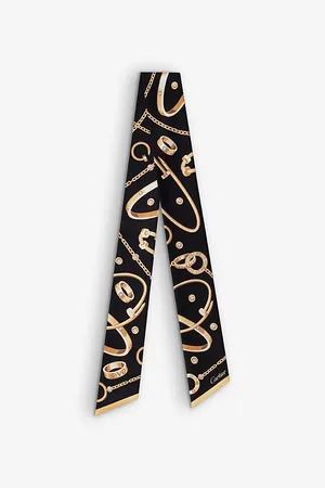 Cartier Womens Precious Mundanity Graphic-Print Silk-Twill Headband