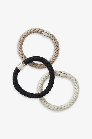 The White Company Textured Stretch-Woven Hair Bobbles Pack Of Three