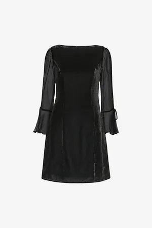 Whistles Womens Myla Velvet Mini Dress