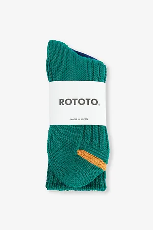 RoToTo Mens Chunky Ribbed Stretch-Cotton Blend Socks