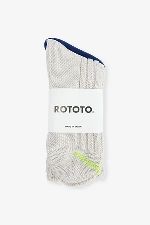 RoToTo Mens Chunky Ribbed Mid-Calf Cotton-Blend Knit Socks