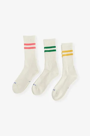 RoToTo Mens Classic Athletic Mid-Calf Pack Of Three Cotton-Blend Socks