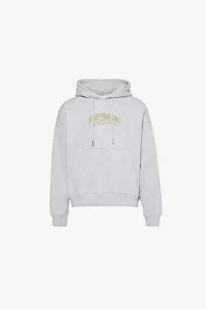 OFF-WHITE Mens Arrow Skate Kangaroo-Pocket Relaxed-Fit Cotton-Jersey Hoody
