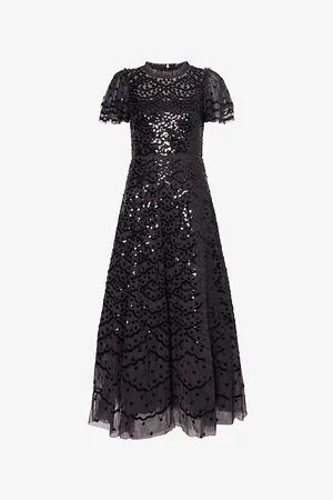 Needle & Thread Womens Deco Dot Sequin Woven Gown