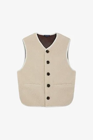 Soeur Womens Fusil Teddy-Textured Faux-Fur Gilet