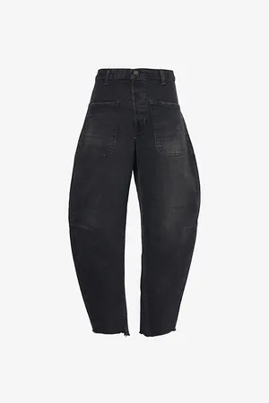 Ralph Lauren Womens Relaxed-Fit Barrel-Leg Denim Jeans
