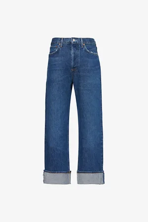AGOLDE Womens Fran Low-Slung Straight-Leg Denim Jeans