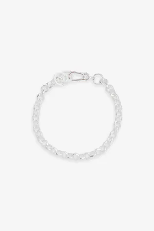 Martine Ali Mens Rolo Hardware Choker Sterling-Silver Necklace