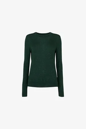 Whistles Womens Annie Crew-Neck Sparkle-Knit Jumper