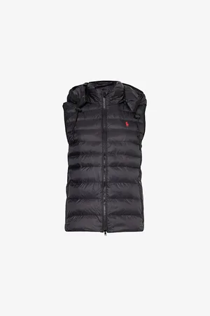 Ralph Lauren Womens Logo-Embroidery Hooded Nylon Ripstop Gilet