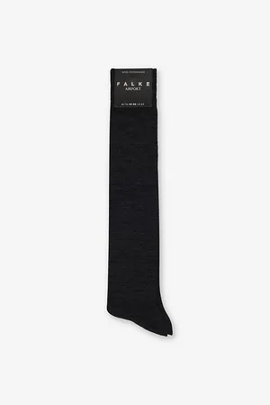 Falke Mens Airport Heat-Regulating Wool-Blend Knitted Socks