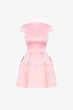 House Of Cb Womens Saida Backless Satin Mini Dress