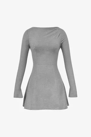 House Of Cb Womens Angelique Long-Sleeved Stretch-Woven Mini Dress
