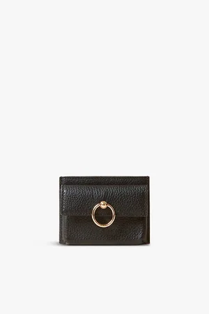 Claudie Pierlot Womens Anouck Ring-Embellished Leather Cardholder