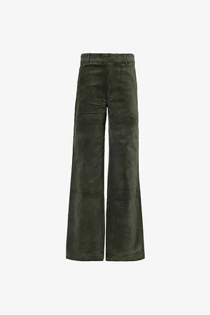 Paige Womens Danielle Straight-Leg High-Rise Stretch-Corduroy Trousers
