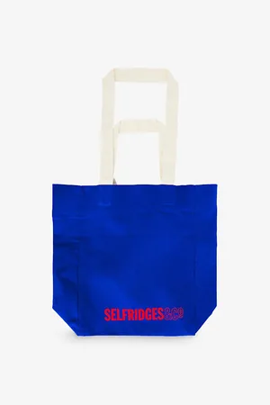 Selfridges Selection Medium Logo-Print Cotton-Canvas Tote Bag