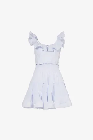 ZIMMERMANN Womens Pleated Shoulder-Straps Woven Mini Dress
