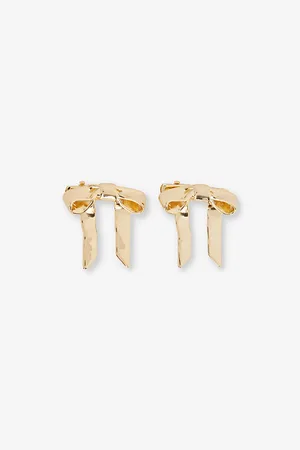 LELET NY Womens Mary Jane Pack Of Two Bow 14ct -Plated Brass Barrettes