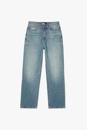 The Kooples Womens Straight-Cut Relaxed-Fit High-Rise Denim Jeans