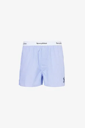 Sporty & Rich Womens New York Yankees Striped Cotton Boxers