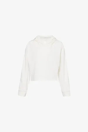 Beyond Yoga Womens Happiness Cropped Cotton-Blend Jersey Hoody