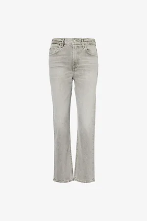 Citizens of Humanity Womens Zurie Ankle Straight-Leg High-Rise Stretch-Denim Jeans