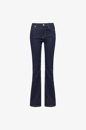 Frame Womens Le High Flare Five-Pockets Straight-Leg High-Rise Stretch-Denim Blend Jeans