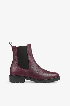 LK Bennett Womens Cadea Tread-Sole Leather Ankle Boots