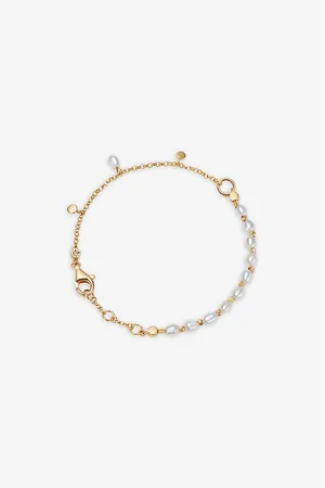 ASTLEY CLARKE Womens Biography 18ct Yellow Gold-Plated Sterling Silver Vermeil and Pearl Bracelet