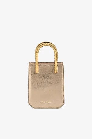Bvlgari Womens Serpentine Mini Metallic-Leather Tote Bag