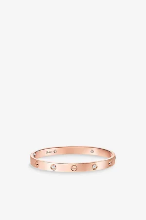 Cartier Womens Love Classic 18ct Rose-Gold and 0.42ct Brilliant-Cut Diamond Bracelet